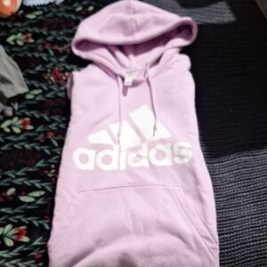 adidas Lavender Pullover Hoodie with White Logo Tag